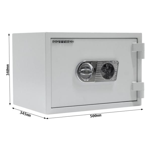 Rottner Wertschutzschrank EN1 Opal Fire OPD-35 Doppelbartschloss lichtgrau T05621